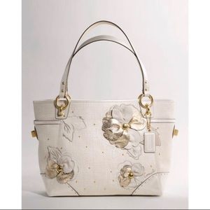 Coach flower tote bag/ shoulder bag